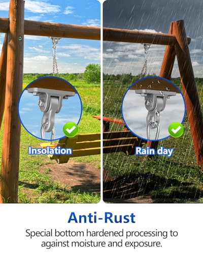 Heavy Duty Swing Hangers, Indoor-Outdoor Hooks, 4-Pack - color: 4 Pack Silver