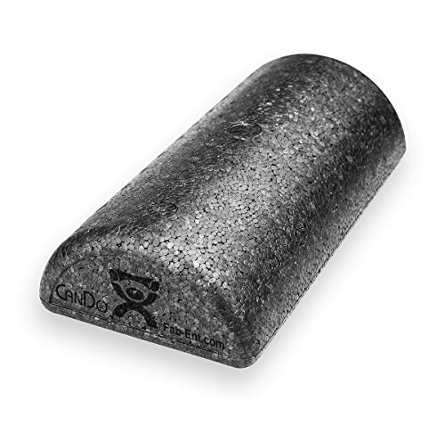 CanDo Black Composite High-Density Foam Rollers for Muscle Restoration Massage Therapy Sport Recovery and Physical Therapy 6" x 12" Half-Round - size: 6" x 12", style: Half-Round