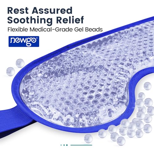 NEWGO Bundle of Sinus Face Mask and Cooling Eye Mask for Puffy Eyes