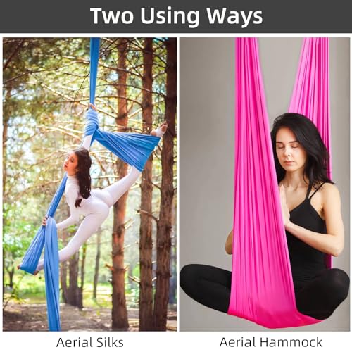 PRIOR FITNESS Aerial Silks Kit, SGS&CE Certified, 9/15/20Yards - color: Champagne, size: S(9 Yards)