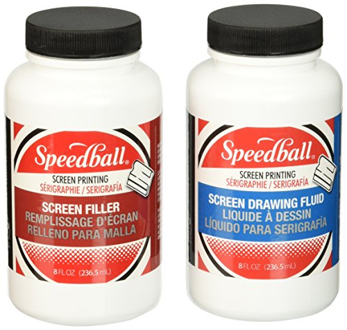Speedball Screen Drawing Fluid and Screen Filler Set, 8 fl oz Each for Mesh Printmaking Frames