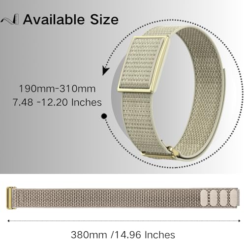 Bicep Bands Compatible for Polar Loop (2025) / Visible Armband 2.0 Straps - color: A-Beige
