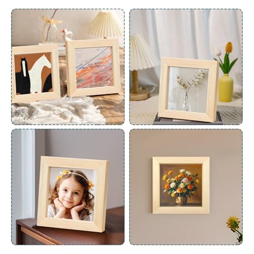 FSWCCK 15 Pack 6 x 6 inch Wood Panel Boards, Unfinished Wood Canvas Panels for Crafts, Painting Canvas, DIY Art Projects, Pouring, Arts Use with Oils, Acrylics - size: 6"X 6" 15 Pack