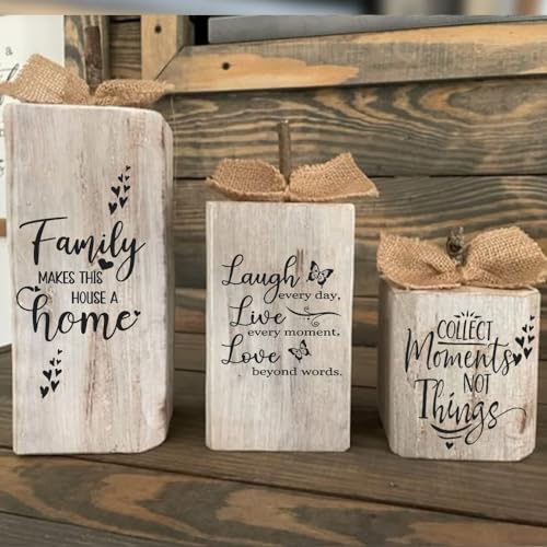 16 Word Stencils for Painting on Wood - Inspirational Stencil Set for Crafts Reusable – Art Templates for Drawing - Farmhouse Stencils and Templates for Signs, Canvas and Craft Supplies - size: 8 Inch Family