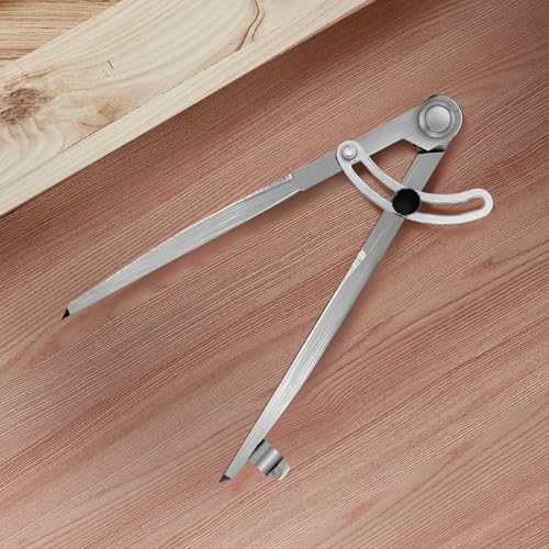 6 inch Alloy Professional Woodworking Pencil Compass Scribe Tool with Lock | Wing Drafting Divider Scriber with Pencil Holder,Metal Leather Work Scribe Tool Carpenter Compass for Geometry - size: 1 Count (Pack of 1)