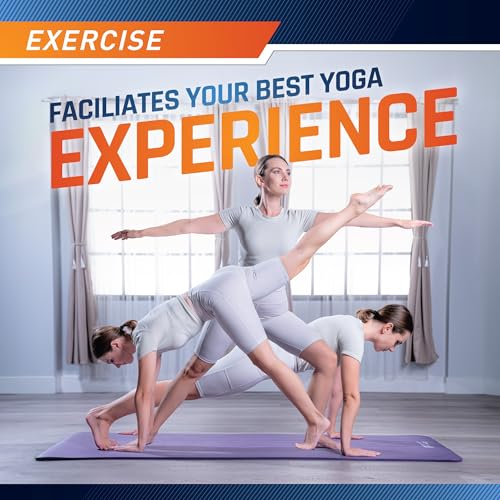 Circuit Fitness by Marcy Non-Slip Multi-Purpose Exercise Yoga Mats with Carrying Strap Multi-Thickness, Multi-Color Options - color: Sapphire Blue, size: 1/2-inch