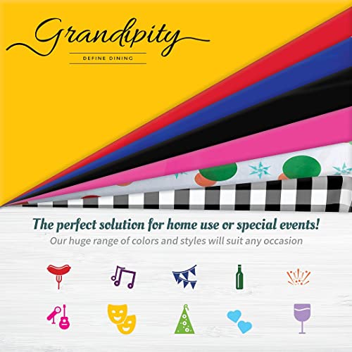 Grandipity Plastic Table Cloth Disposable 12 Pack 54” x 108” Rectangle | Green Plastic table covers, durable disposable tablecloths, fade and tear-resistent table cover for party, event