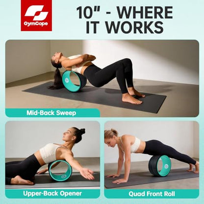GymCope Back Roller Wheel 10 Inch Spine-Safe Groove, for Deep Back Stretch - color: Mint Green, size: 10 Inch-Medium