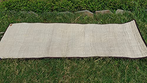 Organic Hemp Yoga Mat, 100% Handmade, Eco-Friendly, Natural and Biodegradable, multipurpose yoga mat. - color: Petrol blue