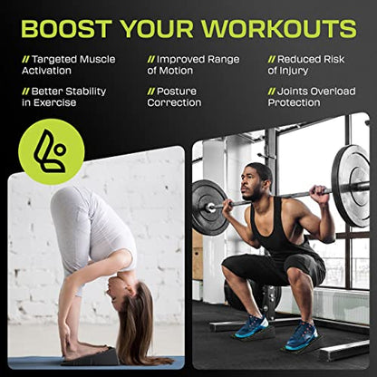 Flexelent Heel Elevated Squat Wedge Block Pair, 17° Angle, Bag Included - color: Lime Green