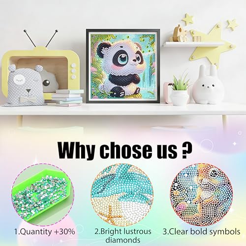 Yunruily 6 Pack Small Diamond Art for Kids - Mini Diamond Painting Kits for Kids,Diamond Art Kits for Kids Ages 4-8-12,Children Gifts and Home Wall 6x6inch - color: cartoon animal