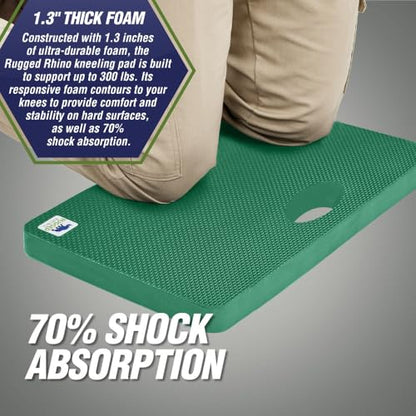 RUGGED RHINO Extra Thick Foam Kneeling Pad for Gardening, Pine Green - color: Pine Green