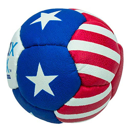 SWAX LAX Lacrosse Training Ball - Indoor Outdoor Practice Less Bounce & Rebounds - color: Stars n Stripes