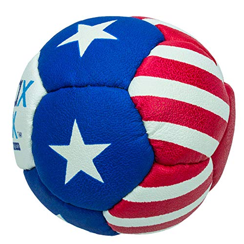 SWAX LAX Lacrosse Training Ball - Indoor Outdoor Practice Less Bounce & Rebounds - color: Stars n Stripes