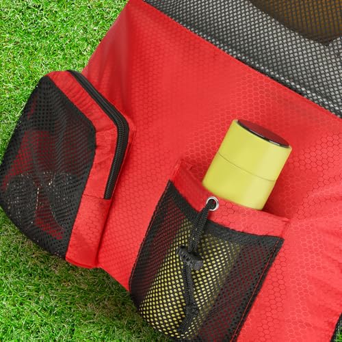 NATURAL STYLE Mesh Drawstring Gym Swim Beach bag, Large Waterproof Pool Sports Backpack for Swimming Gear Workout Yoga Travel - color: Red