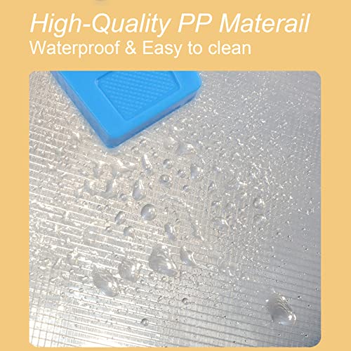 12x16.5 Art Portfolio Case A3 PP Plastic Transparent Blue Pack of 1 | Oxford Cloth Edge Waterproof Fits 11x14 Photo Prints and Art Paper - color: Blue