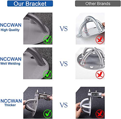Wall Mount Bracket for Suspension Straps, Ceiling Anchor X Mount for Olympic Rings, Body Weight Strength Training Systems, Yoga Swings Hammocks, Boxing Equipment
