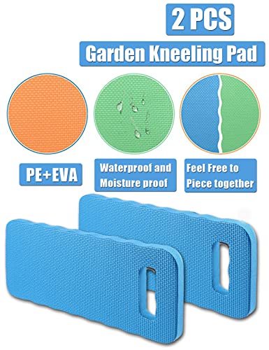 YWSHF 2 PCS Garden Kneeling Pad,Knee Mat Waterproof Foam Knee Pads for Gardening,Cleaning,Baby Bath,Yoga,Praying and Exercise 15.745'' x 7.09'' x 0.79'' - color: Blue