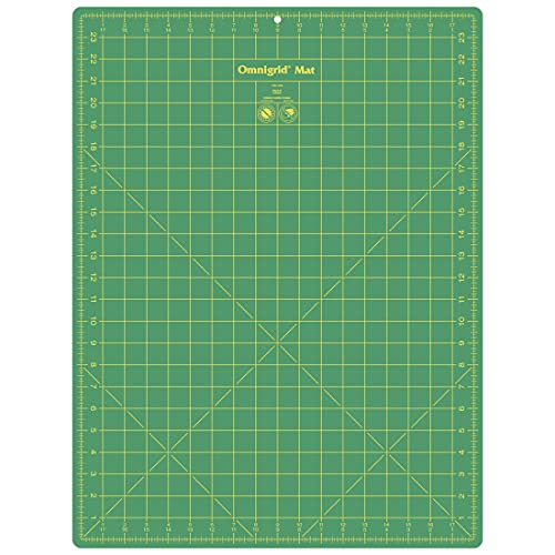 Omnigrid 24WG Gridded Mat, 18 x 24-Inch,green | Precision Fabric Cutting Mat with Durable Surface for Quilting, Sewing & Crafts - size: 24.8"L x 18.8"W