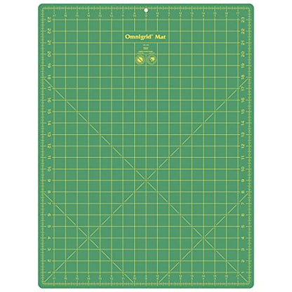 Omnigrid 24WG Gridded Mat, 18 x 24-Inch,green | Precision Fabric Cutting Mat with Durable Surface for Quilting, Sewing & Crafts - size: 24.8"L x 18.8"W