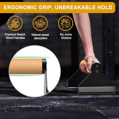 Kipika Push Up Bars, Pushup Stands, Anti-Slip Soft Plastic Push Up Handles, Bottom Anti-Slip Pad, Strength Training Equipment, Perfect for Floor Workout Exercise - color: Wood Grip