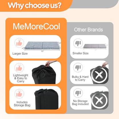 MeMoreCool Kids Folding Mattress 63x26 Trifold Floor Mat, Grey Dinosaur - color: Grey Dinosaur