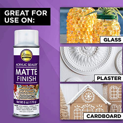 Aleene's Spray Finish 6oz Acrylic Sealer, 6 Ounce (Pack of 1), Clear-Matte - color: Clear - Matte