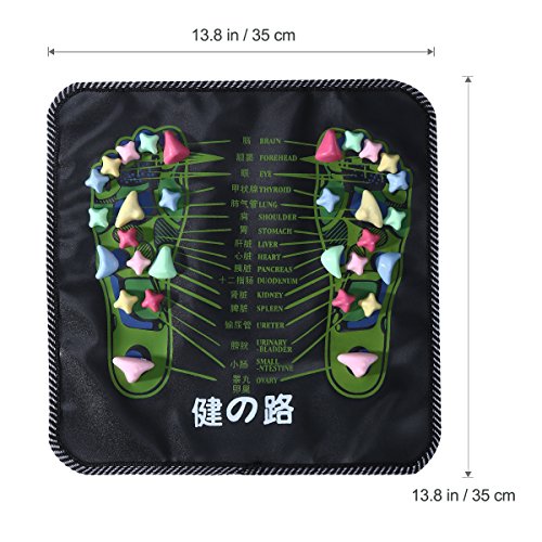 rosenice Foot Massage Pad, Acupressure Reflexology Mat 13.38 Inch | Stone-Style Textured Mat for Foot Massage, Relaxation Routines, Desk Breaks, Walking Practice and Home Use