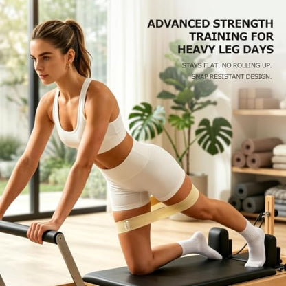 6-Pack Premium Natural Rubber Thickened Workout Resistance Bands Set for Home Gym & Physical Therapy, Anti-Snap Durable Exercise Bands for Full Body Strength Training, Legs, Glutes, Multi-Level - color: X-Light-6 Set-Apricot rice brown