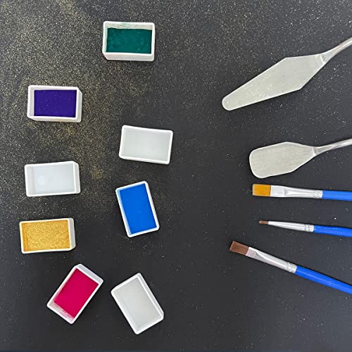 Empty Watercolor Pans, 20 Full (3ml) & 20 Half Pans (2ml) | Refillable Plastic Pans, White Paints Pans, Fits Metal Watercolor Tins, DIY Palettes, For Homemade Watercolors Soild Paints - style: 20Pcs Full Pans and 20Pcs Half Pans