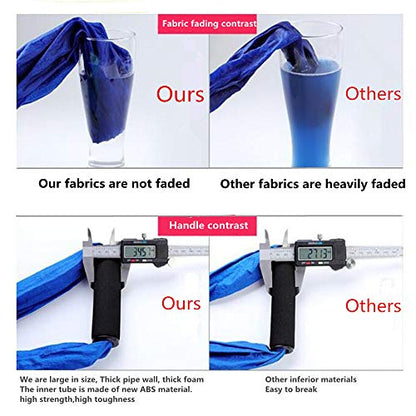 Aerial Yoga Swing Set, Ultra Strong Hammock Trapeze Extension, Antigravity Ceiling Hanging Sling Inversion Exercises - color: Sky Blue