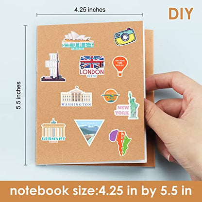 Epakh 100 Pack Mini Blank Kraft Notebooks, Brown | Unlined Sketchbook, A6, 48 Pages, 24 Sheets, 4.25 x 5.5 Inch, Small Pocket Bulk, Student Drawing Writing, Journal - color: Brown