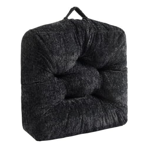 Floor Pillow, Large Meditation Sitting Cushion with Handle - color: Square, Black