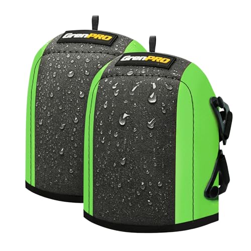 GRENPRO Gardening Knee Pads, Water-Resistant, Quick Buckles, Unisex, Green - color: Green
