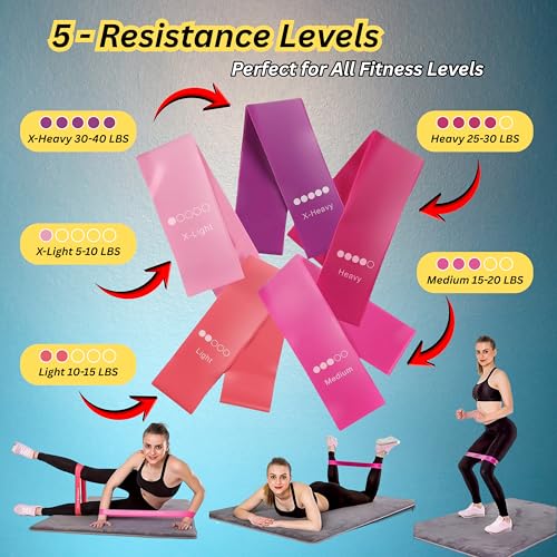 Pilates Kit for Home Workouts, 13-Pcs Pilates Essentials Kit with Ring and Ball Set, Resistance Bands, Home Pilates Equipment for Women, Starter Workout Kit for Beginners