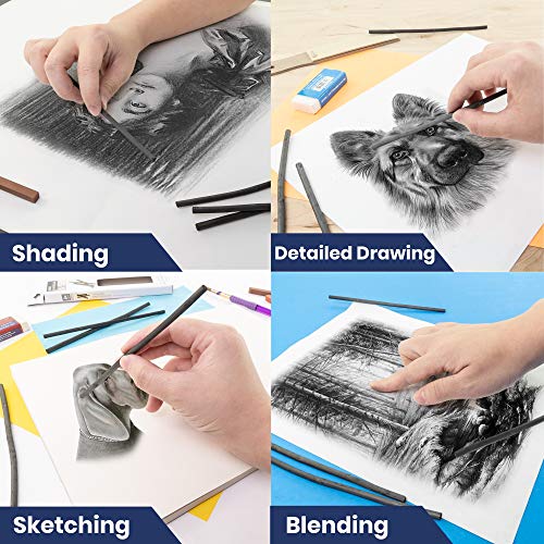 Pacific Arc Artist Vine Charcoal, Medium, Black 12 Pieces, Artist Vine Charcoal Sticks, Medium and Smooth Drawing Charcoal - style: Medium | 12 Sticks
