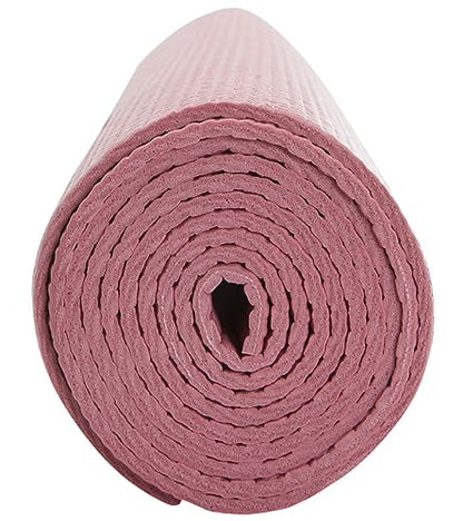Everyday Yoga Deluxe Mat, Spacious 72"x24" Non-Slip, 3-5mm Extra Thick - color: Dusty Rose, size: 3mm Thick