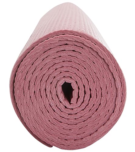 Everyday Yoga Deluxe Mat, Spacious 72"x24" Non-Slip, 3-5mm Extra Thick - color: Dusty Rose, size: 3mm Thick