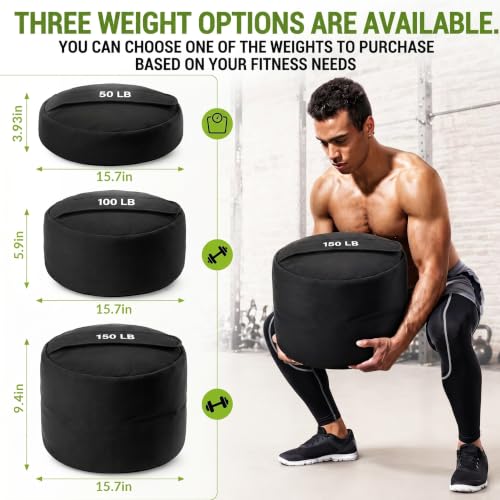 1 Pcs Sandbag for Working Out, Heavy Duty Unfilled Workout Sandbag for Weight Training, Cross Training, Strongman, Fitness, Full Body, Adjustable Weight for Commercial and Home Gym