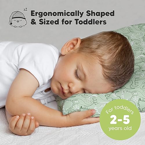 Toddler Pillow with Pillowcase, 13x18 My Little Dreamy Pillow (DinoDood) - color: Dinodood
