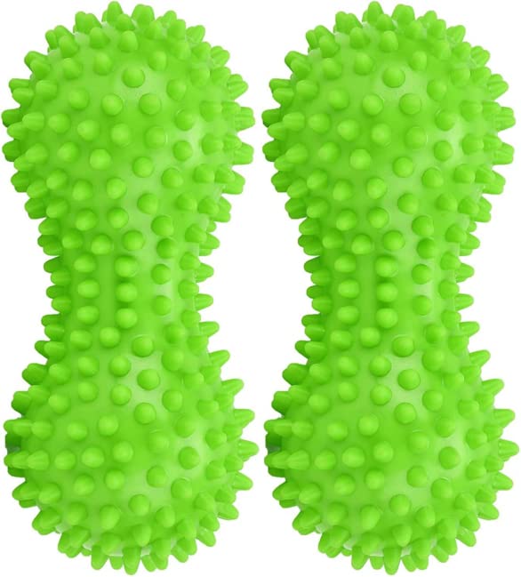 Therapist's Choice® Pack of 2 Soft Spiky Massage Peanut Balls, Stress Reflexology, Porcupine Sensory Peanut Ball Set