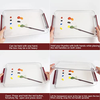 9.5x14.5x1.6 inches Wet Palette for Miniature Models - Wet pallete for Acrylic Painting Wet pallets for Painting Miniatures Keep Your Paint Wet for Longer for Miniature Models