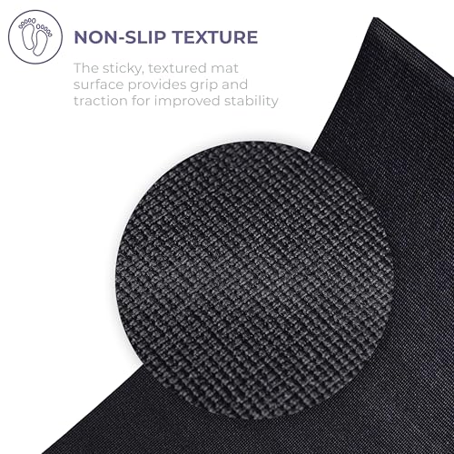 Ascend 6mm Thick Yoga Mat, 72x24in - color: Black - Solid