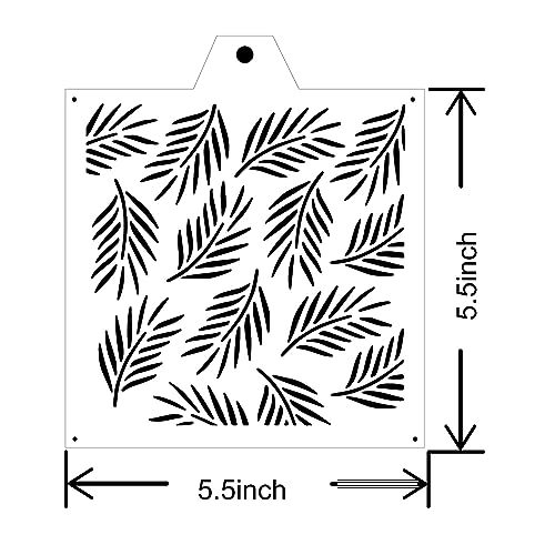 16 Pcs 5.5x5.5in Cookie Stencil Baking Stencils for Royal Icing Cookies, Airbrush Cookies; Sugar Cookie Stencils,Craft Painting Stencil, Stencil Genie Stencils (Leaves) - style: Leaves