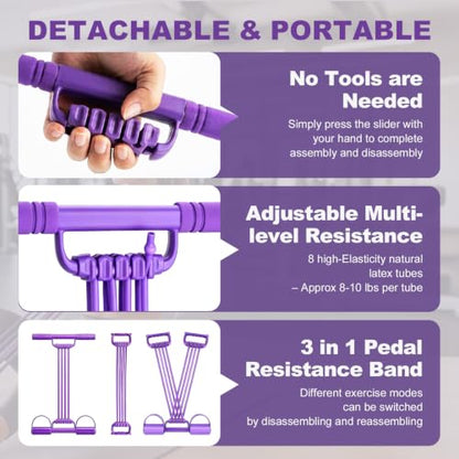 3-in-1 Multifunction Pedal Resistance Band with Handle
