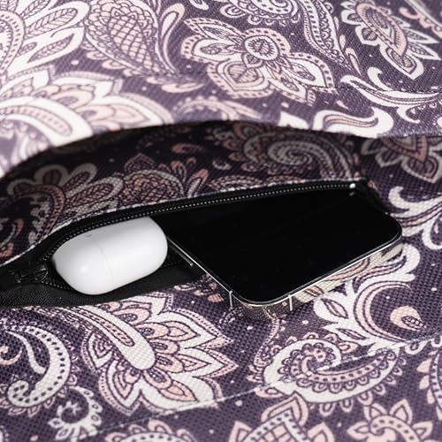Yoga Mat Bag Yoga Tote Bag with Large Pocket and Zipper Pocket Yoga Mat Bag Carrier Fit Most Size Mats and All You Stuff - color: light purple