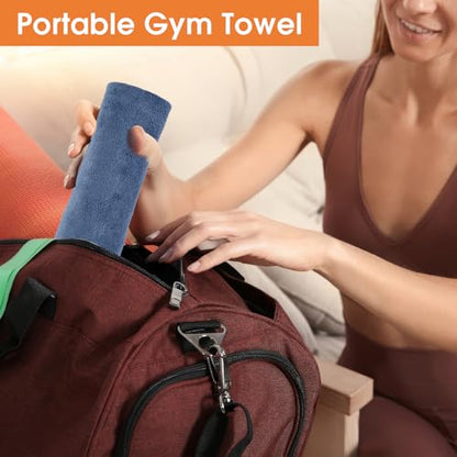 Hoiny 3 Pack Microfiber Gym Towels, Super Soft, Quick Drying, 14.2" x 30"