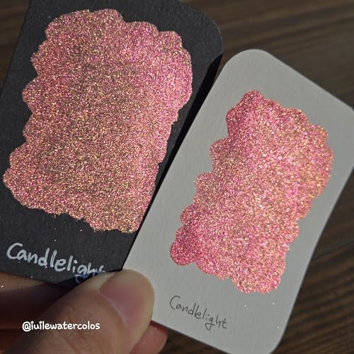IUILE Handmade Watercolor Paints - Holiday Gift 2024 Dot Card (6 colors). Metallic, Shiny, Shimmer - color: Holiday Gift 2024 Dot