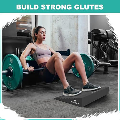 EVERYMATE Slant Board Calf Stretcher, Non-Slip Heel Elevated Squat Wedge Block for Weightlifting and Calf Stretching, Knees Over Toes Equipment 1000LB - color: Slant Board-15 degrees