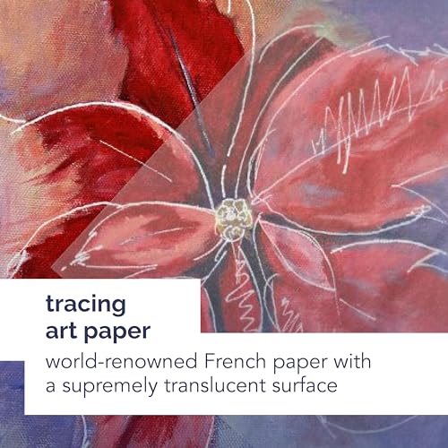 Canson Tracing Paper, 9" x 12", 50 Sheets/Pad, 1 Pad | For Pencil, Pen, and Ink, Top Bound Pad, 30 lb. (50gsm) - size: 9x12 inch